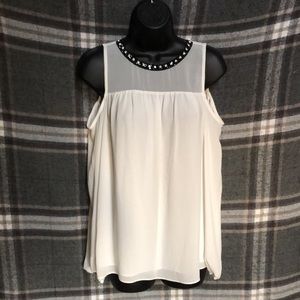 NWOT, Michael Kors cut out top in an off white shade